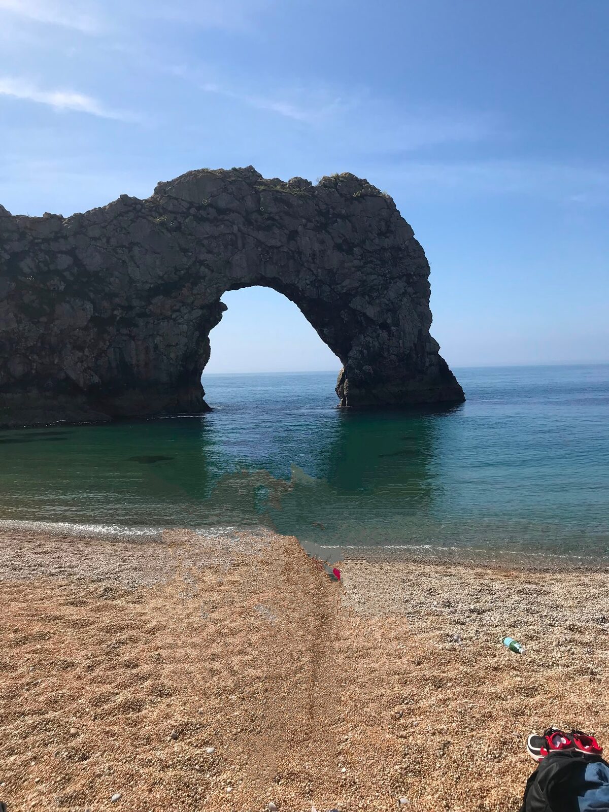 Rock arch on the English coast